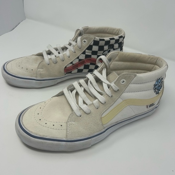 Vans‎ High Pro Model Sample Mens 10.5 Checkered RARE Spuds Mackenzie & Dragon - Picture 1 of 8